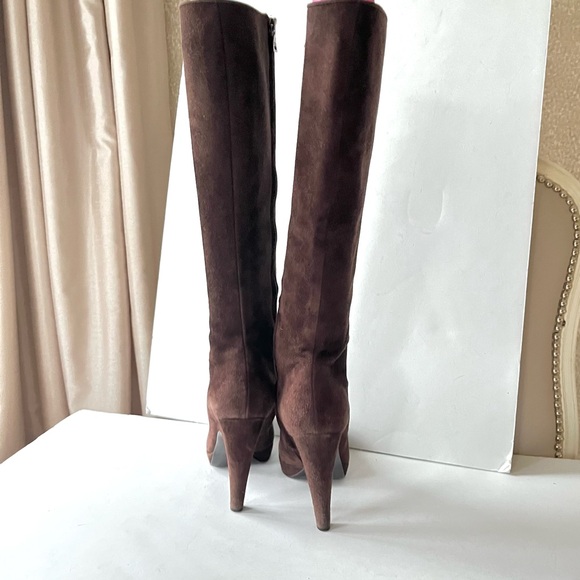 Prada brown suede platform boots - Picture 6 of 15